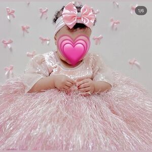 Pink Sequin Toddler Girl  Dress